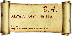 Dömötör Anita névjegykártya
