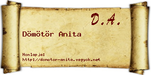 Dömötör Anita névjegykártya